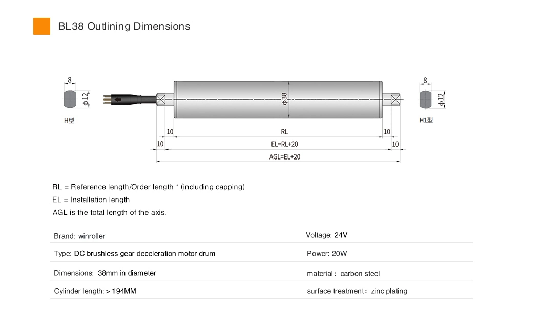 Winroller Dgbl38 Conveyor Components with V Ribbed Belt for Automatic Conveyor System