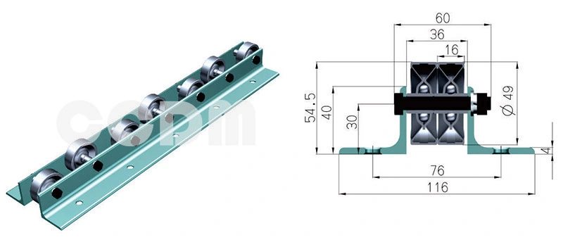 Top Selling Wear-Resistant Durable Pipe Fitting Wheel Track Conveyor